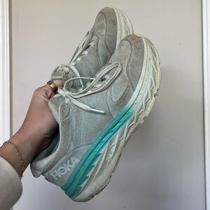 Hoka Suede Bondi tennis shoes